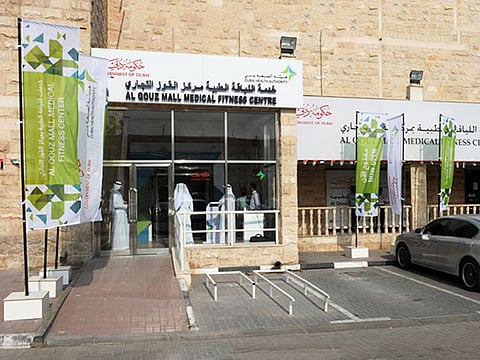 All medical fitness centres are open except Al Lusaily Medical Fitness Centre, Zabeel Medical Fitness Centre, City Walk Branch.