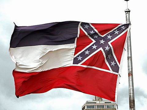 The Mississippi state flag.