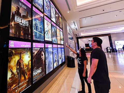 Cinema-goers at at City Centre Sharjah on 24 June 2020.