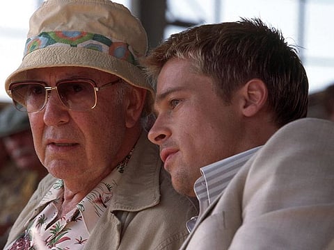 Carl Reiner and Brad Pitt in 'Ocean's Eleven'