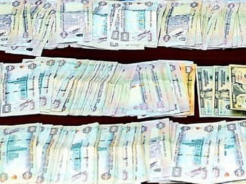 The recovered currency notes.