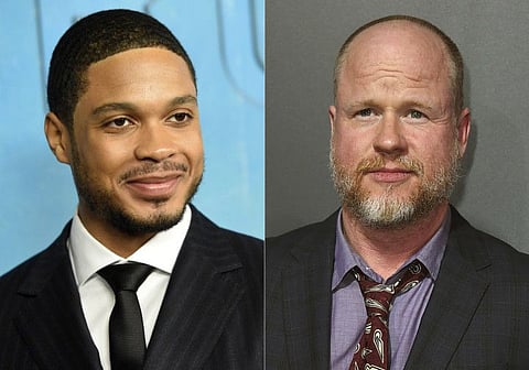 Actor Ray Fisher and Joss Whedon.
