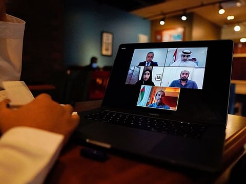 Officials addressing the media briefing on the Hope Probe mission on Thursday