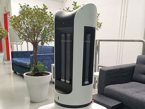 Automated UV COVID-19 fighting robot