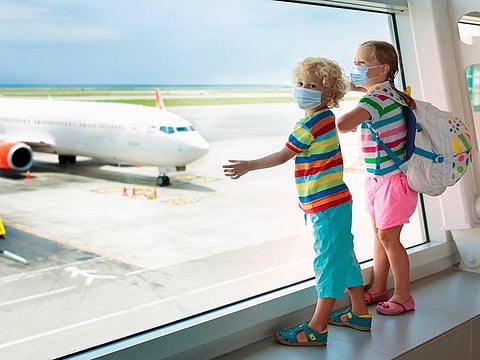 If your child is travelling alone, you would need to make plans depending on the airlines you fly and the airport's regulations.