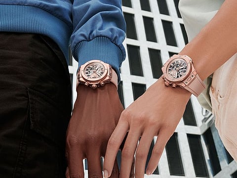 The Hublot Big Bang Millennial Pink is a chronograph built with no gender bias.