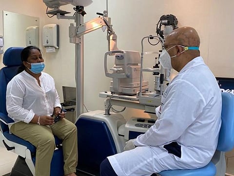 Dr Mitra with patient Sudarshi Senani Halpandeni Hewa