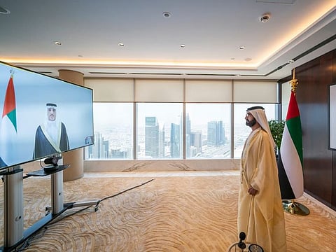 Sheikh Mohammed swears in new cabinet remotely due to coronavirus precautions