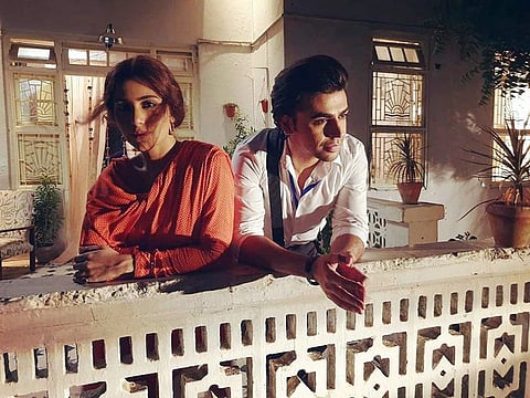 Sohai Abro and Farhan Saeed on the set of 'Prem Gali'.