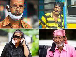 COVID-19: People show how not to wear a mask in India