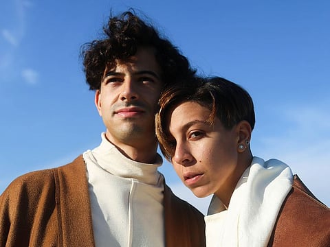 Models wearing designs from PM Basics.