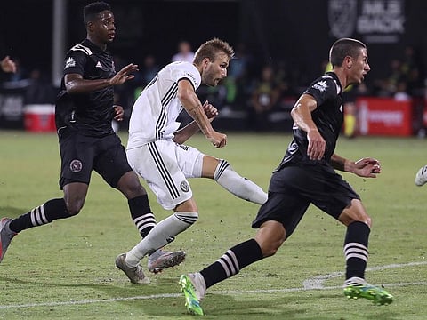 Philadelphia Union's Kapcer Przybylko scores against Inter Miami