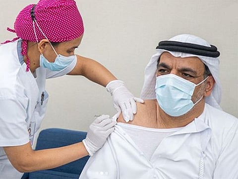 Dr Jamal Al Kaabi, acting undersecretary, Department of Health, Abu Dhabi, is the second volunteer to take part in the world’s first WHO-listed Phase III COVID-19 inactivated vaccine clinical trial in Abu Dhabi. He has had two shots so far.