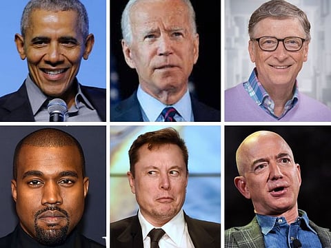 Twitter accounts of Barack Obama, Joe Biden, Bill Gates, Jeff Bezos, Elon Musk and Kanye West wereamong those hacked.