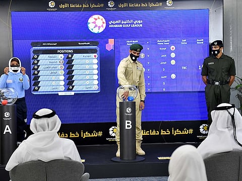 Held under the slogan 'Thank you, our first line of defence', the UAE Pro League conducted the draws for the 2020-2021 Arabian Gulf League and Arabian Gulf Cup at the Ministry of Health and Prevention in Dubai on Saturday.