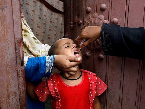 A girl receives polio vaccine drops in Karachi. Picture for illustrative purposes only.