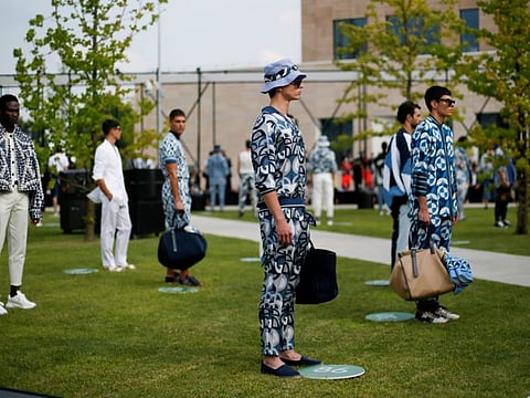 Models present creations from the Dolce & Gabbana Spring/Summer 2021 men's collection in a live-streamed show at the university campus of the Humanitas Research Foundation in one of the first physical fashion shows since the coronavirus disease (COVID-19) outbreak, during Milan Digital Fashion Week in Rozzano, south of Milan, Italy, July 15, 2020.