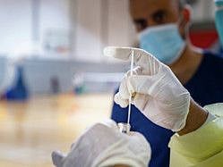 A coronavirus testing centre