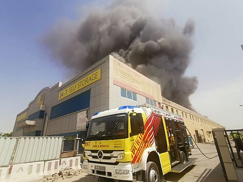 Fire damage at a warehouse caused by a blaze that started next door — sparking a dispute over insurance compensation. (Photo used for illustrative purposes)