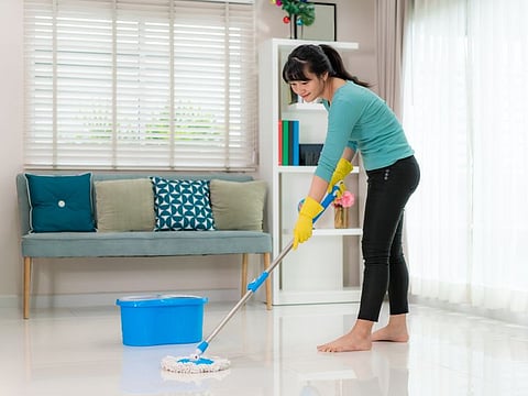 My mopping - with dexterous strokes to get the perfect gleam off the floor is the latest in the list of accomplishments (Image for illustrative purposes only)