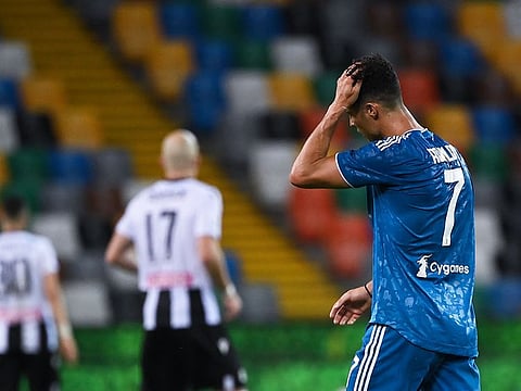 Cristiano Ronaldo could not stop Udinese beating Juventus.