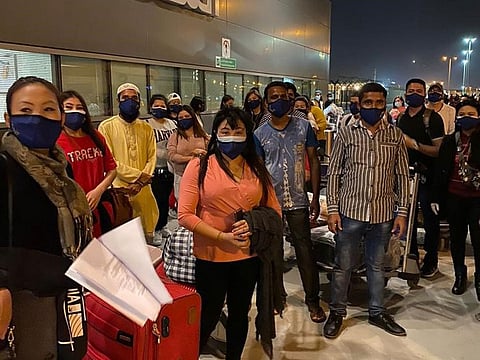 A total of 68 Indian expats received free tickets to fly to Guwahati on Thursday.