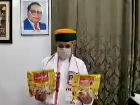 An Indian minister, Arjun Ram Meghwal, has claimed that a brand of papad helps fight coronavirus