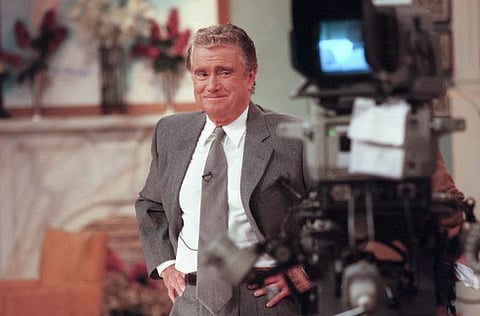 Regis Philbin on the set of his talk show, at WABC's studio in Manhattan, Oct. 20, 1999.