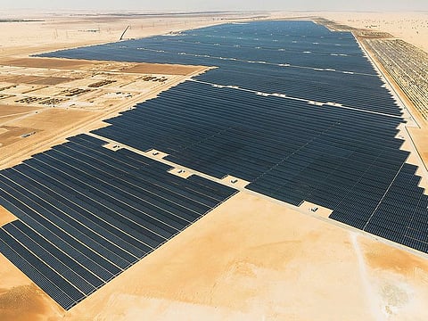 A solar farm in the UAE.