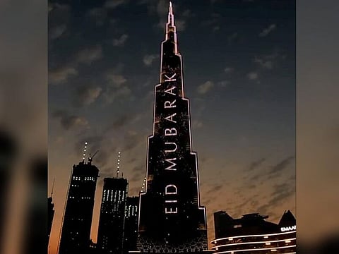 The Burj Khalifa will light up from Thursday night to Sunday