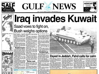 Iraqi invasion of Kuwait and Gulf War, through the pages of Gulf News