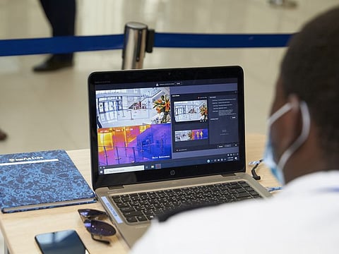 Thermal scanner as part of Covid 19 measures introduced at GEMS Founders shcool in Barsha on 5 July 2020 PHOTO Stefan Lindeque/Gulf News