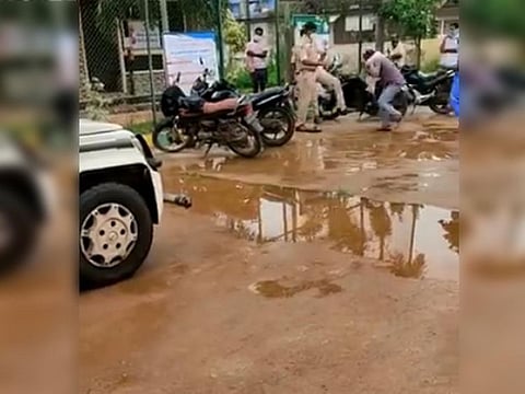 Video of a cop kicking a man in Andhra Pradesh, India goes viral