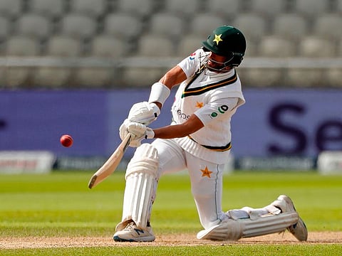 Pakistan's Shan Masood on his way to a century against England