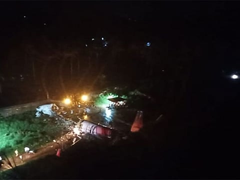 The site of Friday's crash in Kozhikode.