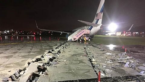 In 2016, a plane carrying then-Republican vice-presidential nominee Mike Pence overshot a runway in New York's La Guardia airport. Experts say a disaster was prevented by the "arrestor bed" at the end of the runway.