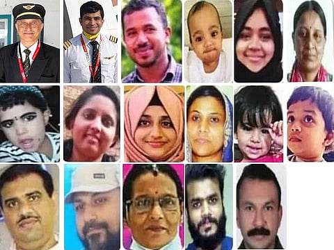 Victims of the Air India Express crash in Kerala on Friday.