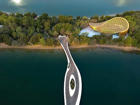 Al Noor Island located in Khalid Lagoon in Sharjah.