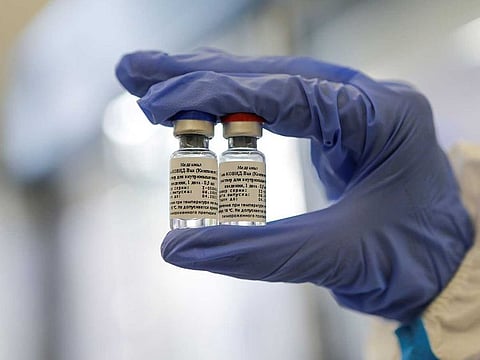 Illustrative image: The vaccine against the COVID-19 coronavirus disease, developed by the Gamaleya Research Institute of Epidemiology and Microbiology.