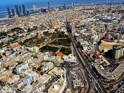 Stock Bahrain Manama skyline city economy