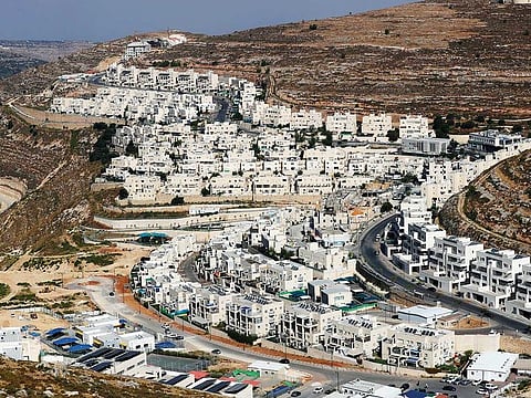 A view of Israeli colonies in occupied West Bank.