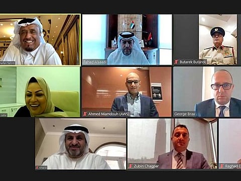 Participants of an online meeting held to announce the two new programmes under the “Emirati Programmer” initiative focused in Dubai.