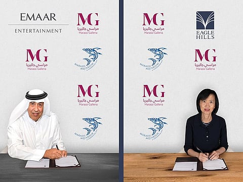 The joint venture agreement for the aquarium and underwater zoo project was signed by Low Ping, CEO of Eagle Hills, and Ahmad Al Matrooshi, Managing Director of Emaar Properties.