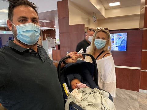 Selina Schoeman gave birth to her third child in Dubai in June during the pandemic