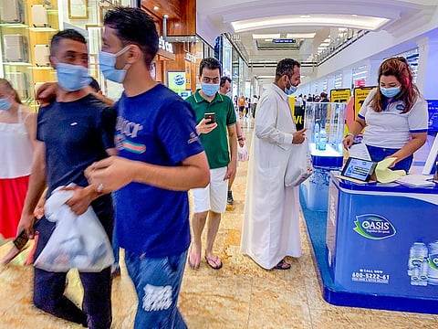 Shoppers at the Mall of the Emirates in Dubai.
