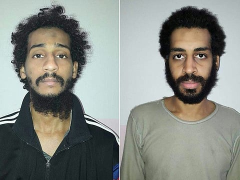 Captured British Daesh fighters El Shafee El Sheikh (L) and Alexanda Kotey (R).