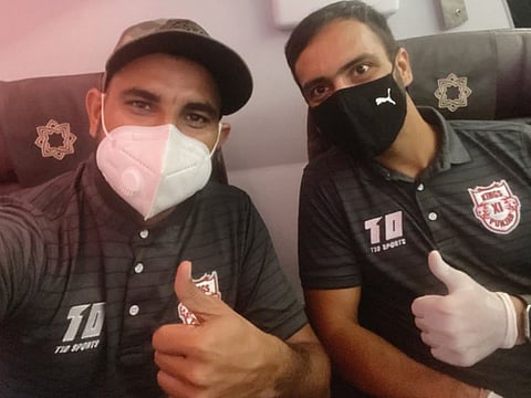 Mohammed Shami on the flight to UAE