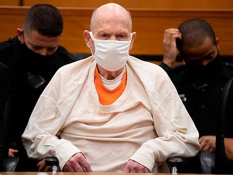 Joseph James DeAngelo looks on in the courtroom during the third day of victim impact statements at the Gordon D. Schaber Sacramento County Courthouse on August 20, 2020, in Sacramento, California