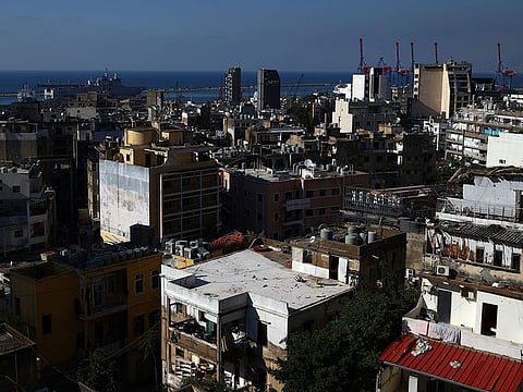 Buildings and residential houses are seen close to the Beirut port during the aftermath of an explosion on the port, in Beirut, Lebanon, August 18, 2020.