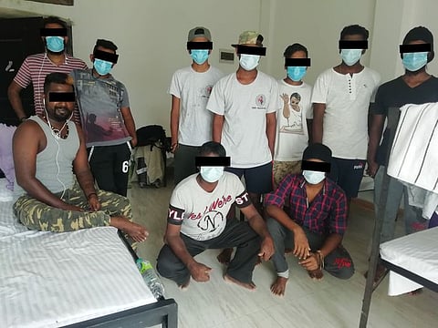 The batch of Sri Lankans who were repatriated